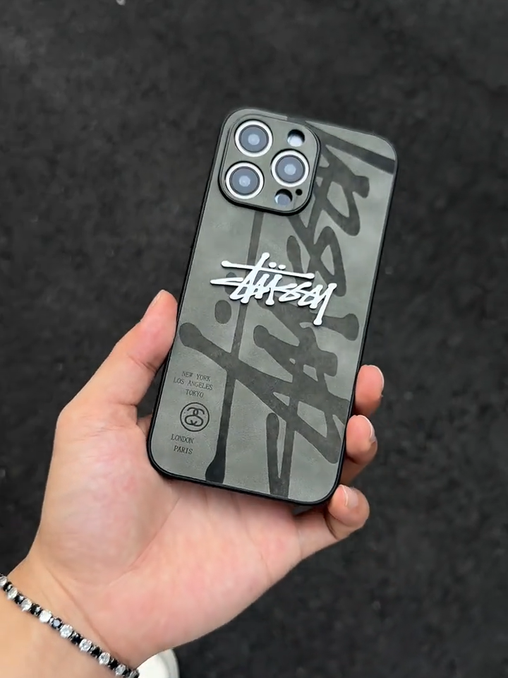 斯圖西金屬立標磨砂手機殼-ZUIHANG SHOP